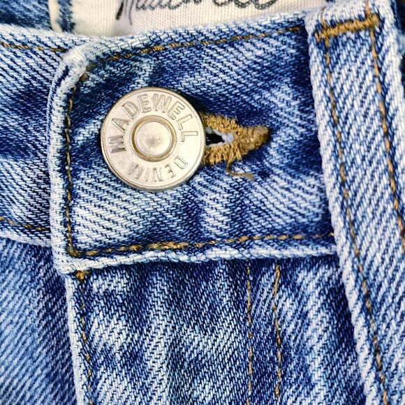 Madewell The Dad Jeans Blue Size 24 Distressed Heritage Denim - Picture 10 of 14